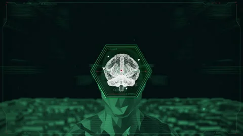 Human Brain HUD UI Background | Stock Video | Pond5
