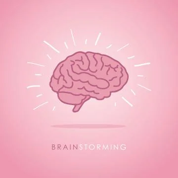 Human brain icon brainstorming concept Stock-Illustration