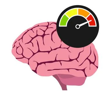Human brain icon, brainstorming, run your brain to the fullest. Vector Illustrazione stock