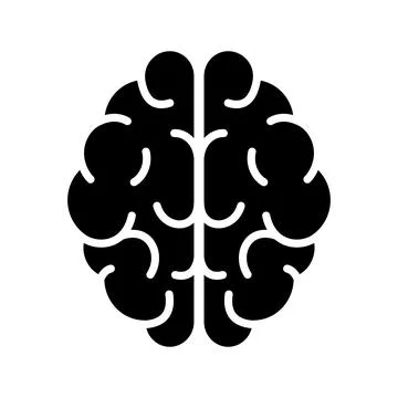 Human brain icon in flat style. Vector. Stock Illustration