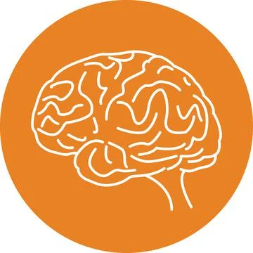 Human brain icon 스톡 일러스트