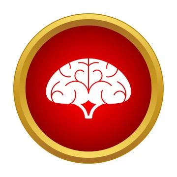 Human brain icon representing intelligence and thinking Stockillustratie