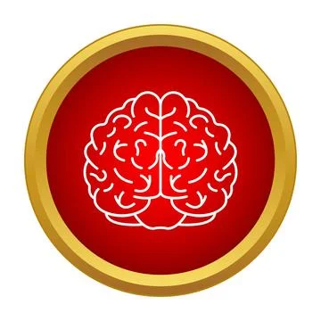 Human brain icon representing mind and intelligence Stock Illustration