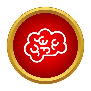 Human brain icon representing mind and intelligence Stock Illustration