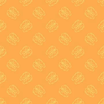 Human Brain Icon Seamless Pattern イラスト素材
