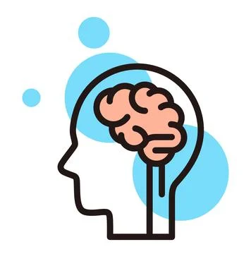 Human brain icon showcase technology and Artificial intelligence Stock-Illustration