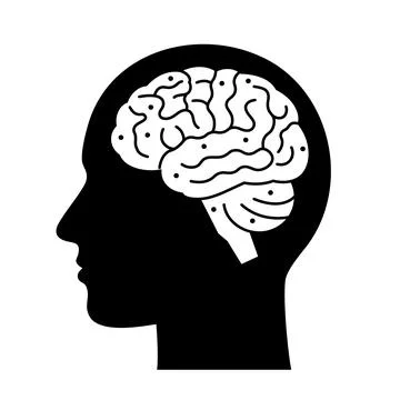 Human brain icon showcase technology and Artificial intelligence Stock Illustration