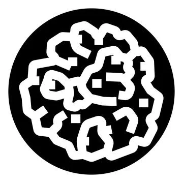 Human brain icon symbolizing intelligence learning and memory Illustrazione stock