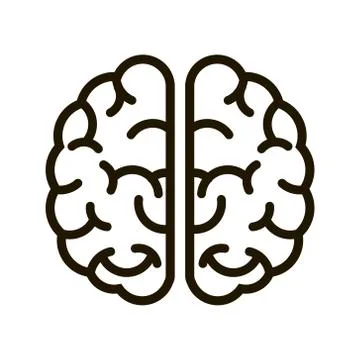 Human brain icon in trendy flat style isolated. EPS 10. Illustration