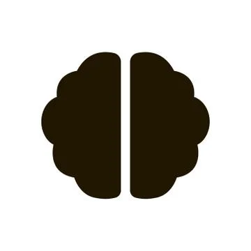 Human brain icon in trendy flat style isolated on white background. Eps 10. Stock Illustration