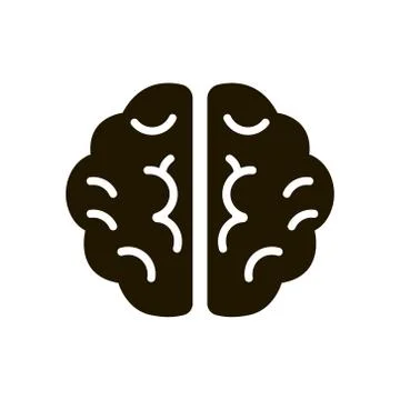 Human brain icon in trendy flat style isolated on white background. Eps 10. Stock Illustration