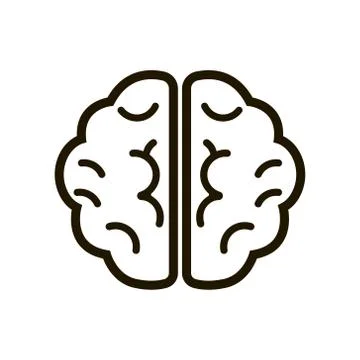 Human brain icon in trendy flat style isolated on white background. Eps 10. Stock Illustration