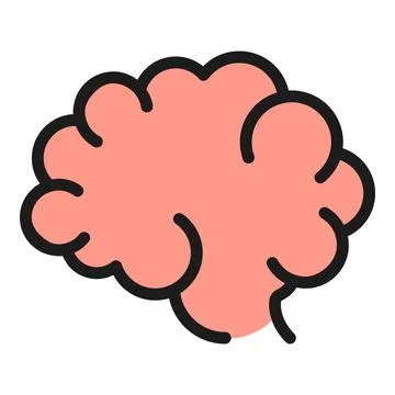 Human brain icon vector flat Stock Illustration