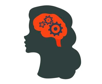 Human brain illustration Stock Illustration