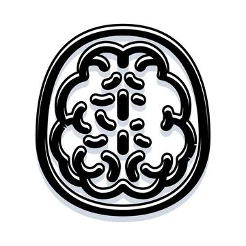 Human brain illustration representing intelligence, mind, and psychology 스톡 일러스트