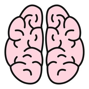Human brain illustration representing mind and thinking Stock Illustration