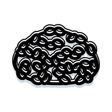 Human brain illustration representing thinking and intelligence concepts イラスト素材
