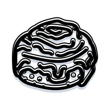Human brain illustration representing thought and intelligence 库存插图