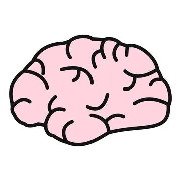 Human brain illustration representing thought and intelligence 스톡 일러스트