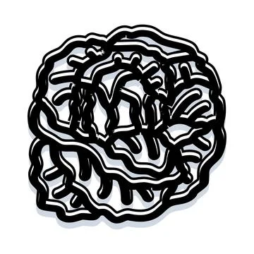 Human brain illustration representing thoughts and intelligence Stockillustratie