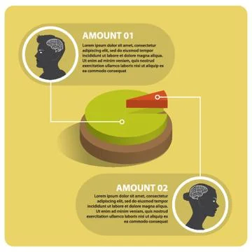 Human Brain Infographic Stock Illustration