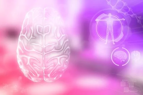 Human brain, intelligence analyzing concept - modern texture Stock Illustration