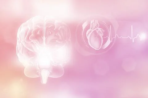Human brain, intelligence analyzing concept - modern background Illustrazione stock