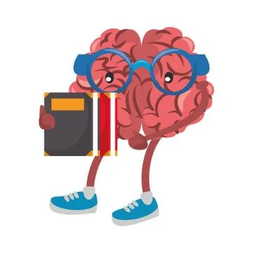 Human brain intelligence and creativity cartoons イラスト素材