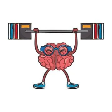 Human brain intelligence and creativity cartoons イラスト素材