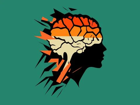 Human brain. Isolated vector. Concept of the human brain. Stock Illustration