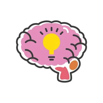 Human brain knowledge Stock Illustration