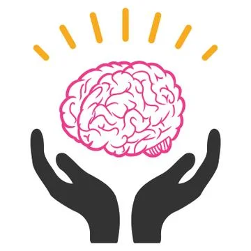 Human Brain Knowledge Vector Icon Stock Illustration