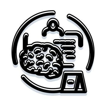 Human brain learning process and knowledge acquisition 스톡 일러스트