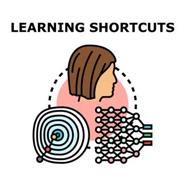 Human brain learning shortcuts for artificial intelligence optimization 스톡 일러스트