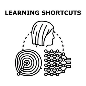 Human brain learning shortcuts for artificial intelligence optimization 스톡 일러스트