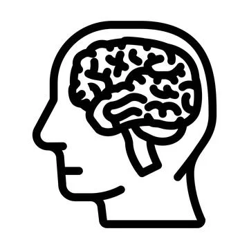 Human brain line icon vector illustration Stock Illustration