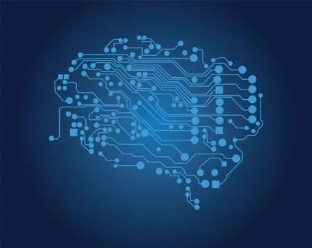 Human brain, logical thinking, vector Stock Illustration