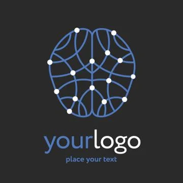 Human brain logo template. Brain research concept Stock-Illustration