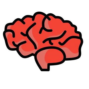 Human brain medical vector icon illustration Illustrazione stock