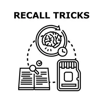 Human brain memory recall learning methods and storage Stock Illustration