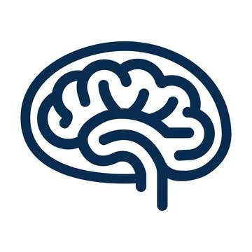 Human Brain Mind Idea Logo Design Vector Icon Template Stock Illustration