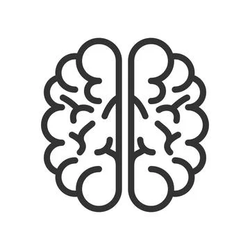 Human brain mind power icon Stock Illustration