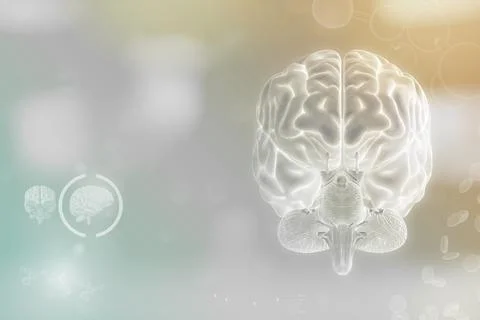 Human brain, nervous analysis concept - electronic background Stock Illustration