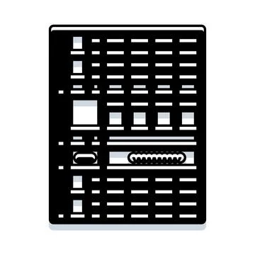 Human brain network processing information as data Ilustración de archivo