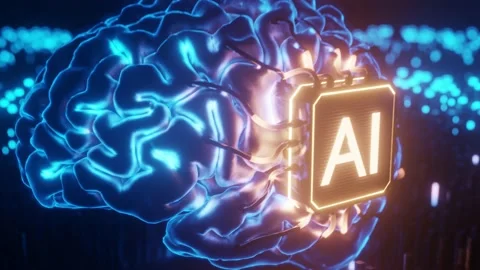 Human Brain / Neural Network / Artificial Intelligence Stock Footage 220171965