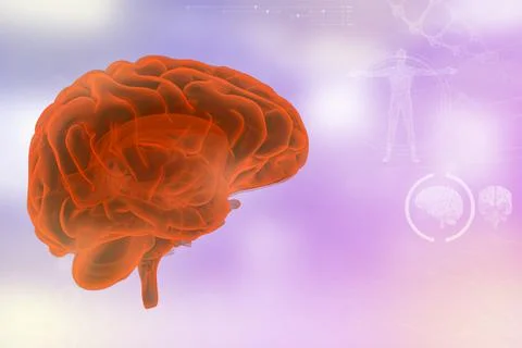 Human brain, neurology work concept - background Illustrazione stock