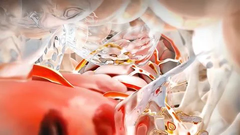 The human brain Neuron Neurons in action. electrical impulses Illustrazione stock