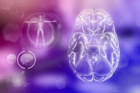 - human brain, neurosurgery development concept - hig Stock Illustration