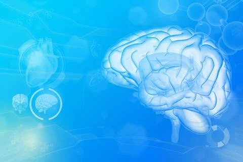 - human brain, neurosurgery development concept - det Stock Illustration