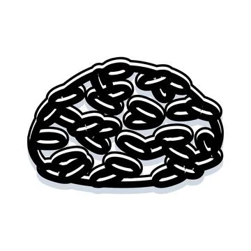 Human brain organ expressing intelligence and thinking concept Stock Illustration
